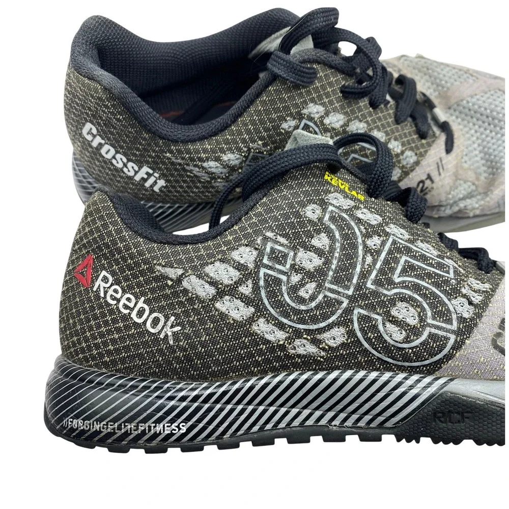Reebok CrossFit Nano 5.0 Mens Training Shoes Black Grey Kevlar‎ V68510 Size 6.5